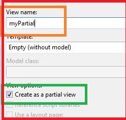  شرح MVC partial view